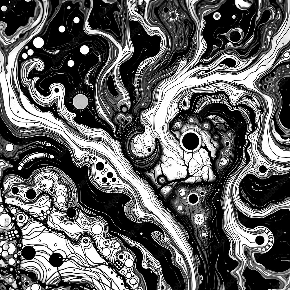 Abstract monochrome fluid art transparent. swirls lines patterns organic shapes. monochrome water twisting spinning motion transparent.