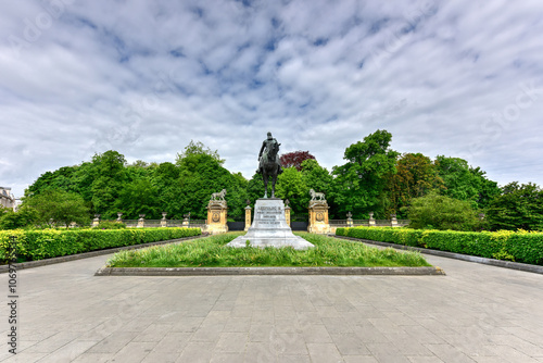 Leopold II Statue - Brussels, Belgium photo