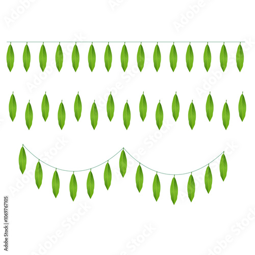 Traditional mango leaf toran decoration