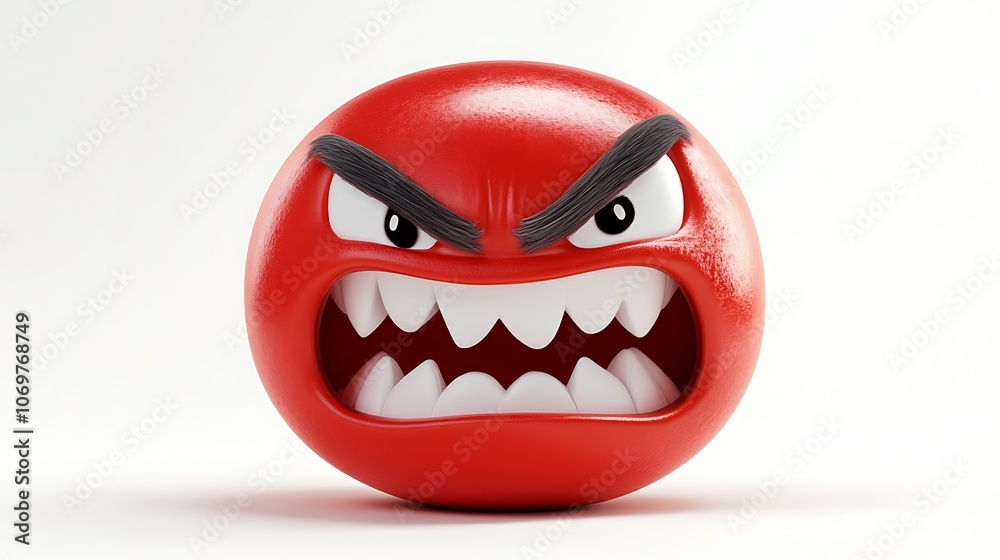 Obraz premium Angry Red 3D Character