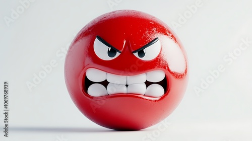 Angry Red 3D Character