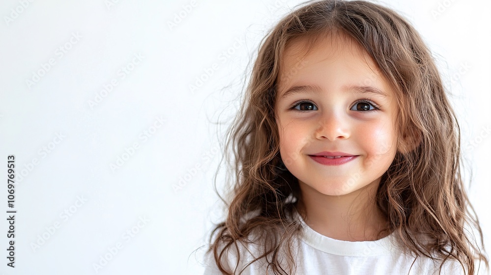 Happy Little Girl with Joyful Smile Happy Little Girl with Joyful Smile