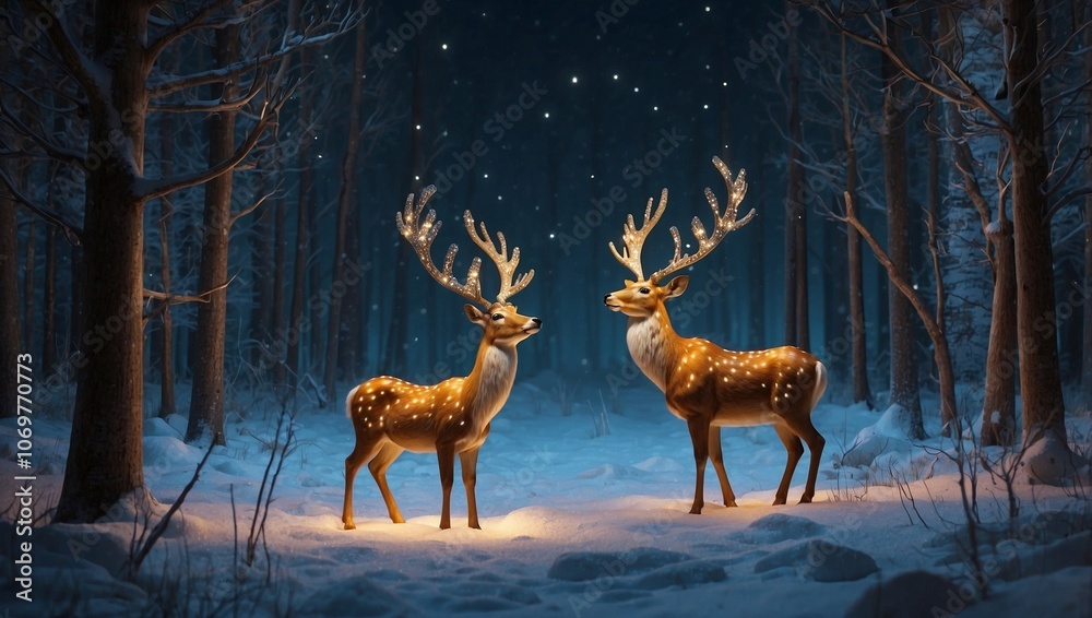 deer in the woods