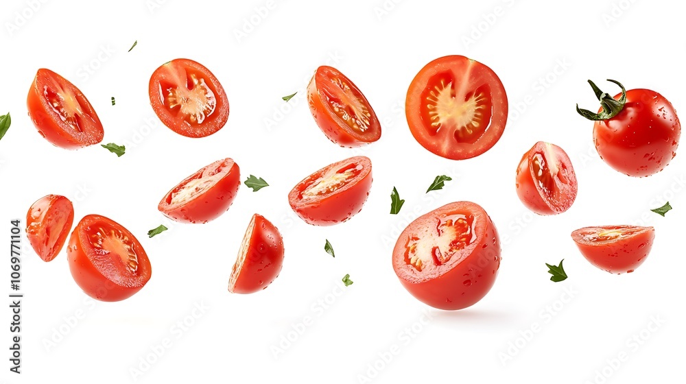 Fototapeta premium Fresh Tomatoes and Peppercorns