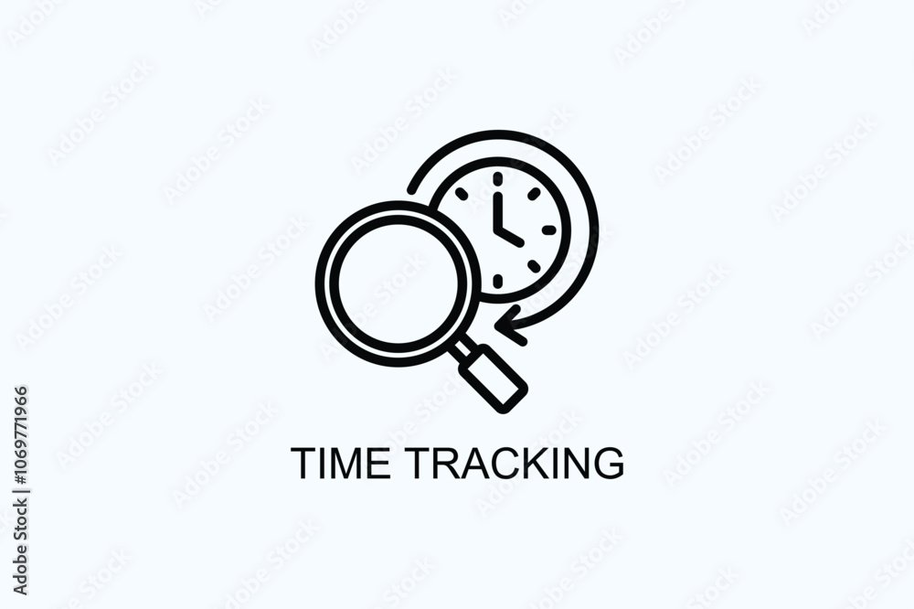 Time Tracking Vector Or Logo Sign Symbol Illustration Time Tracking Vector Or Logo Sign Symbol Illustration
