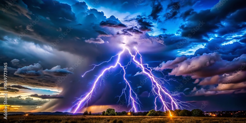 Night Photography of a Striking Lightning Bolt Forming the Letter N Illuminating a Dark Sky with Dramatic Clouds, Capturing the Essence of Nature's Power and Beauty Night Photography of a Striking Lightning Bolt Forming the Letter N Illuminating a Dark Sky with Dramatic Clouds, Capturing the Essence of Nature's Power and Beauty