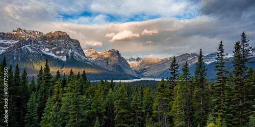 Hector Lake Viewpoint Banff National Park Scenic