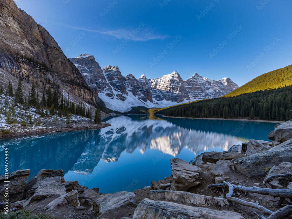 Moraine Lake Sunset Sunrise Banff National Park Ten Peaks