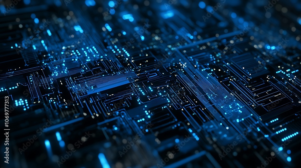 Abstract Circuitry: A Glimpse into the Digital Realm