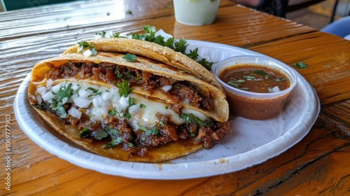 Savor authentic taco de birria con queso – a delicious taco experience