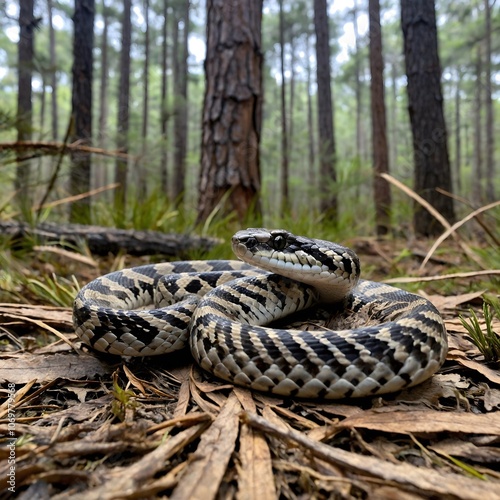 Serene Coils: The Louisiana Pine Snake in Its Environment