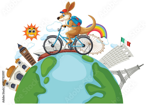 Kangaroo Cycling Around the World