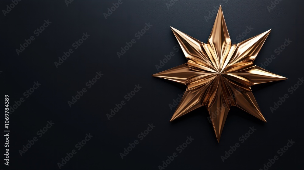 Fototapeta premium decorative xmas star on black background