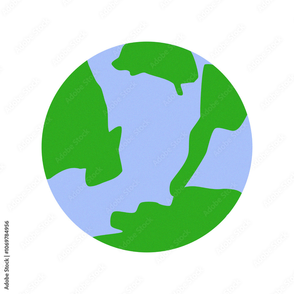 Planet earth or world globe with oceans and water Planet earth or world globe with oceans and water