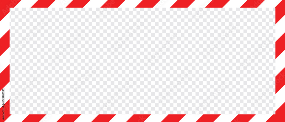 Fototapeta premium candy cane frames. Christmas and New Year candy frame. Holiday Christmas border.candy cane frame with red and white striped isolated on transparent background. Vector illustration.
