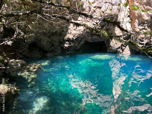 The source of the Dabarnica stream, the right tributary of the Zrmanja river (Velebit Nature Park, Croatia) - Izvor potoka Dabarnica, desne pritoke rijeke Zrmanje (Park prirode Velebit, Hrvatska) photo