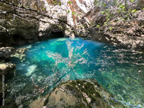 The source of the Dabarnica stream, the right tributary of the Zrmanja river (Velebit Nature Park, Croatia) - Izvor potoka Dabarnica, desne pritoke rijeke Zrmanje (Park prirode Velebit, Hrvatska) photo