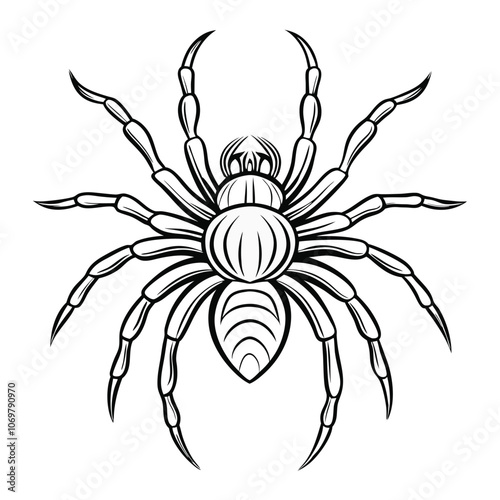 Tarantula icon vector. Isolated tarantula on a white background