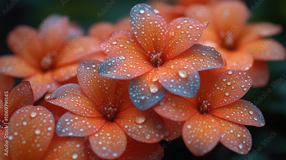 Dew Drops on Orange Flowers Macro Photography Nature Dew Drops on Orange Flowers Macro Photography Nature