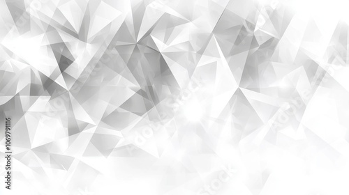 Abstract White Gray Geometric Low Poly Background Texture