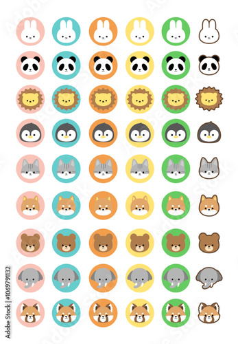 いろいろな動物のアイコンセット2
