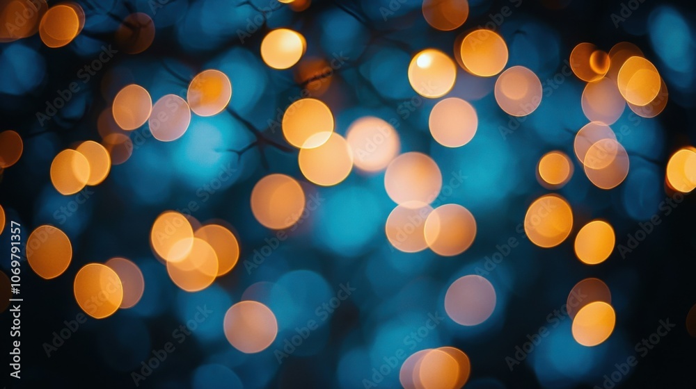 Abstract Blue and Gold Bokeh Lights Background Abstract Blue and Gold Bokeh Lights Background