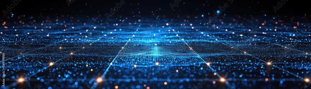 Abstract Blue Digital Network Data Flow Connectivity Technology Background Abstract Blue Digital Network Data Flow Connectivity Technology Background