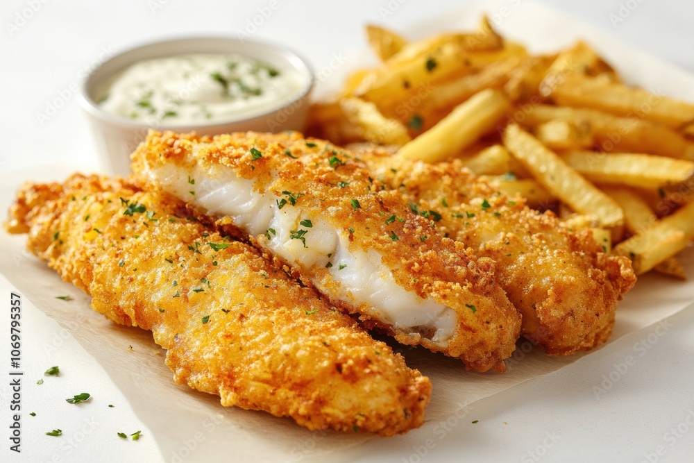 Classic Fish and Chips with Tartar Sauce Classic Fish and Chips with Tartar Sauce