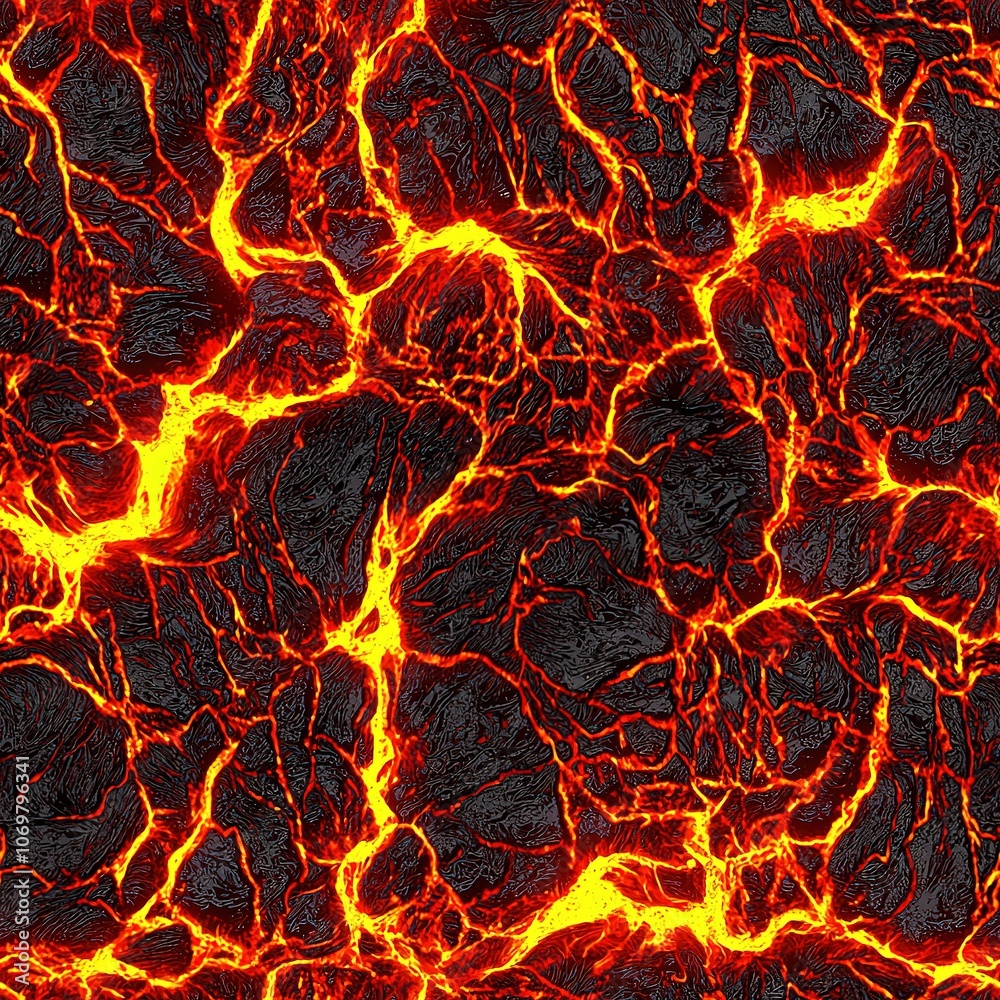 Hot Molten Lava Magma Seamless Pattern Texture Hot Molten Lava Magma Seamless Pattern Texture
