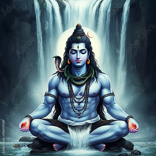 Serene depiction of Lord Sh...