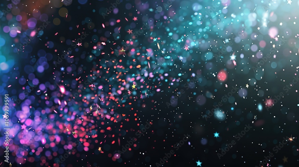 Colorful Stars Falling on Black Background - a vibrant and enchanting visual. The image features a cascade of colorful stars against a dark backdrop, creating a magical and festive atmosphere. Colorful Stars Falling on Black Background - a vibrant and enchanting visual. The image features a cascade of colorful stars against a dark backdrop, creating a magical and festive atmosphere.