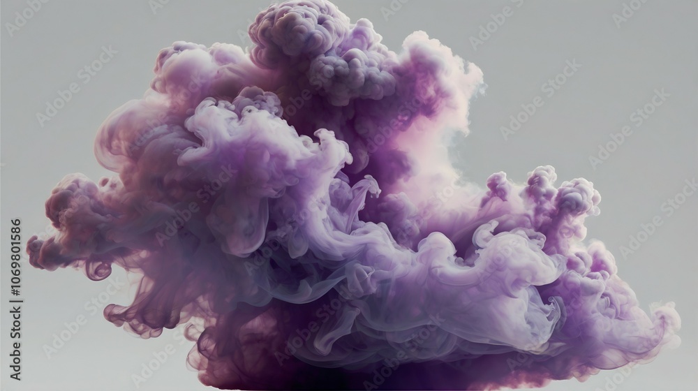 Fototapeta premium Veil of Lavender: A Gentle Swirl of Purple Vapor