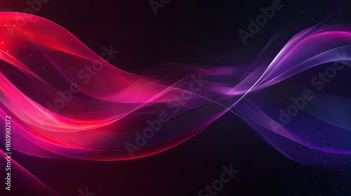 Wallpaper Mural Colorful Flowing Waves on Dark Background Torontodigital.ca