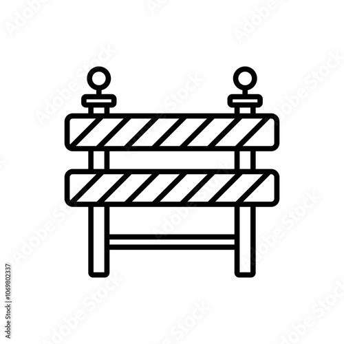 simple road barrier icon, simple style design inspiration for any interface and purpose