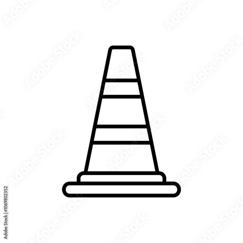 simple traffic cone icon, simple style design inspiration for any interface and purpose