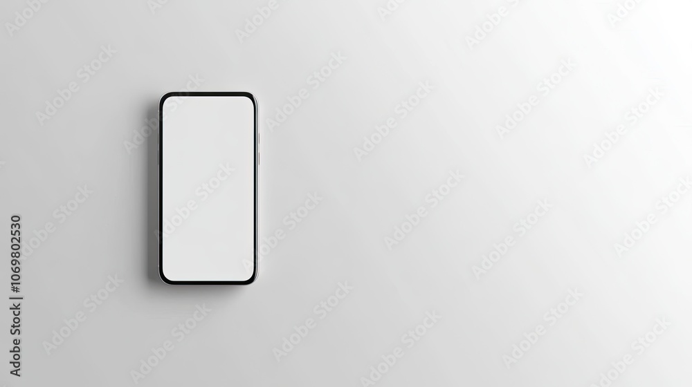 Minimalist Smartphone on a Clean Background Minimalist Smartphone on a Clean Background