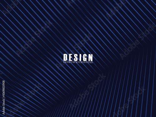 Premium background design with diagonal dark blue stripes pattern. Vector horizontal template for digital lux business banner, contemporary formal invitation, luxury voucher, prestigious gift certific