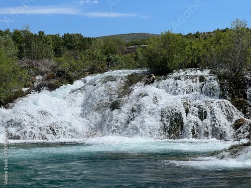 Berberov buk waterfall on the Zrmanja river, Muskovci (Velebit Nature Park, Croatia) - Slap Berberov buk na rijeci Zrmanji, Muškovci (Park prirode Velebit, Hrvatska) photo