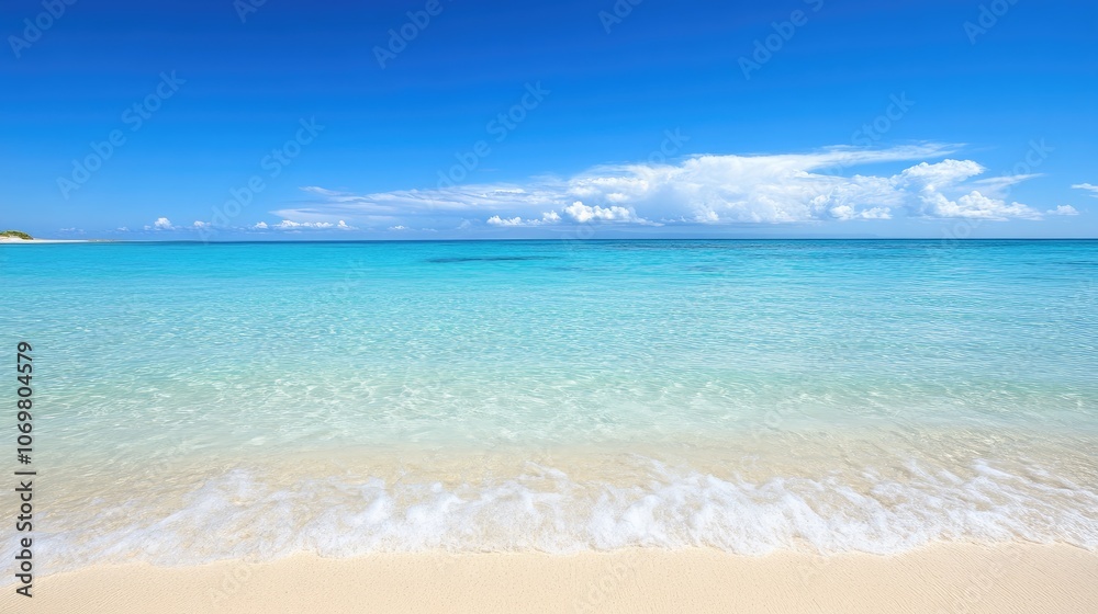 Serene Tropical Beach with Clear Blue Water Serene Tropical Beach with Clear Blue Water