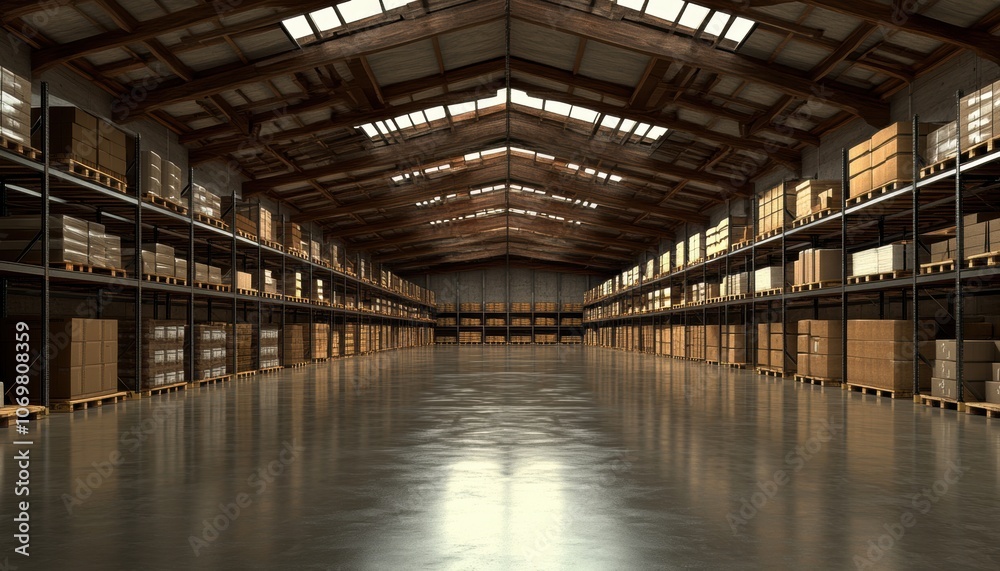 Empty Warehouse. Empty Warehouse.