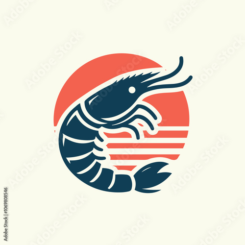 shrimp logo illustration