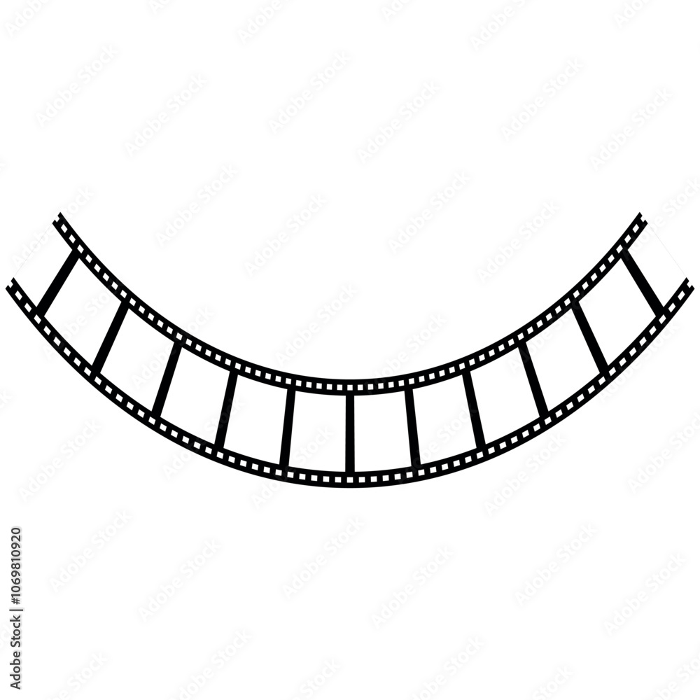 Fototapeta premium illustration of a strip. movies film background with flim roll