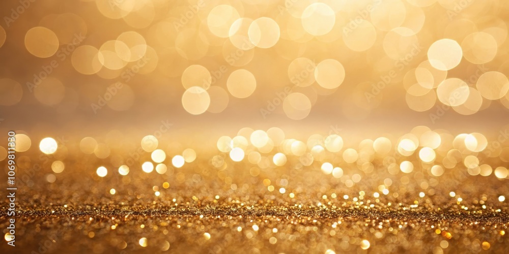 Golden bokeh lights sparkle on a shimmering, textured surface, creating an enchanting and celebratory atmosphere. Golden bokeh lights sparkle on a shimmering, textured surface, creating an enchanting and celebratory atmosphere.