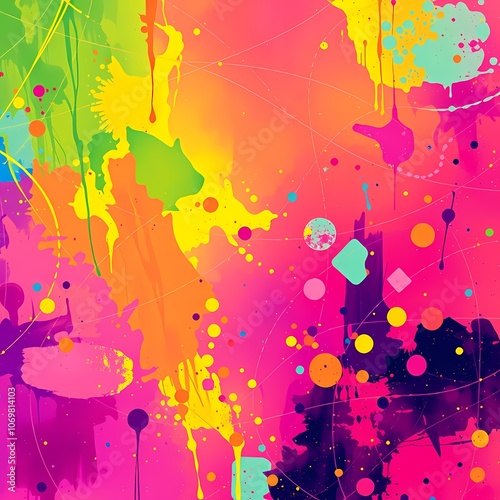 Abstract colorful background with splashes