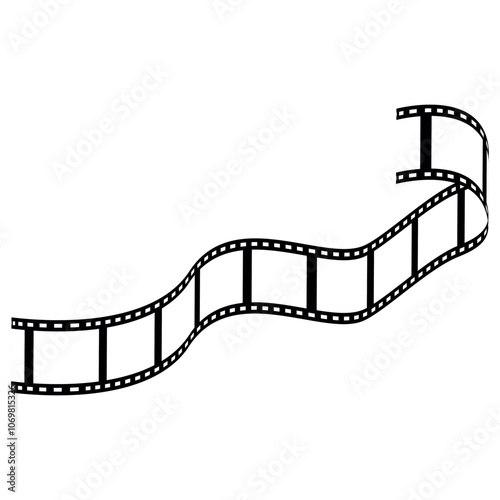 film tape vintage icon isolate. movies film background with flim roll. 3d flim roll