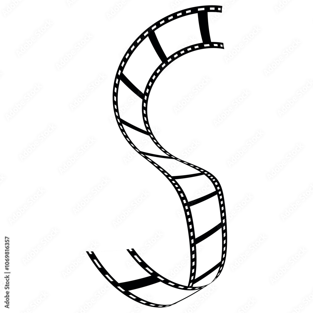Fototapeta premium realistic film or movie reels strips vector image. movies film background with flim roll