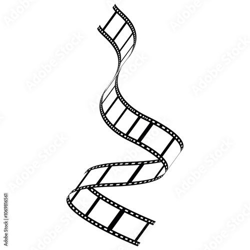 film strip vector. realistic film or movie reels strips vector image. vector film strip