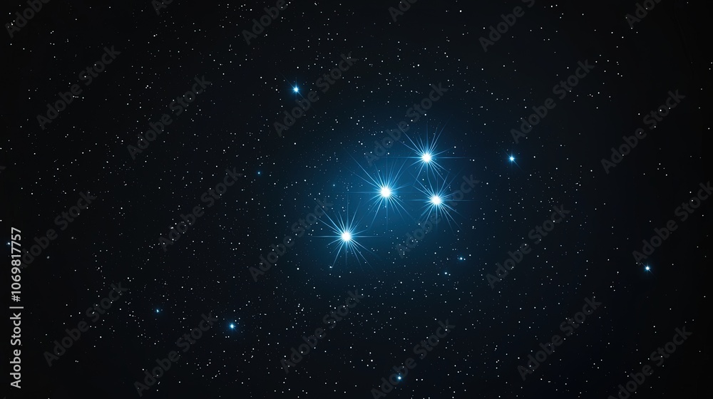 Obraz premium Celestial Wonders: A Stunning View of Distant Stars in Night Sky
