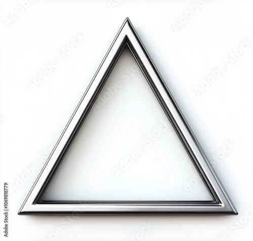 Silver shiney triangle frame photo