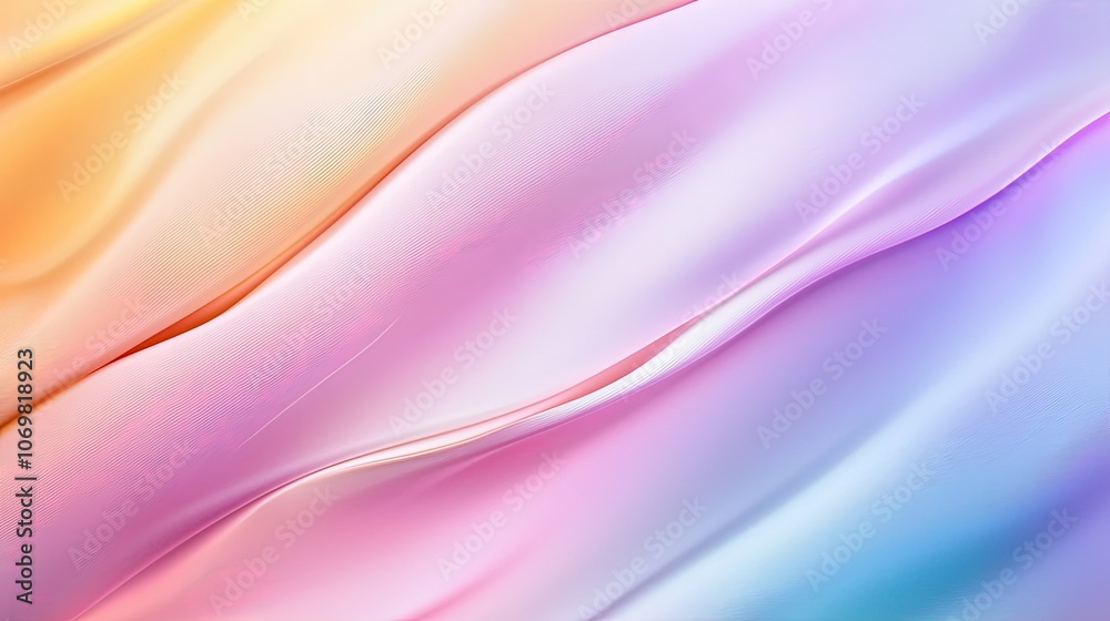 Obraz premium Soft Pastel Waves Creating a Dreamy Abstract Background Design